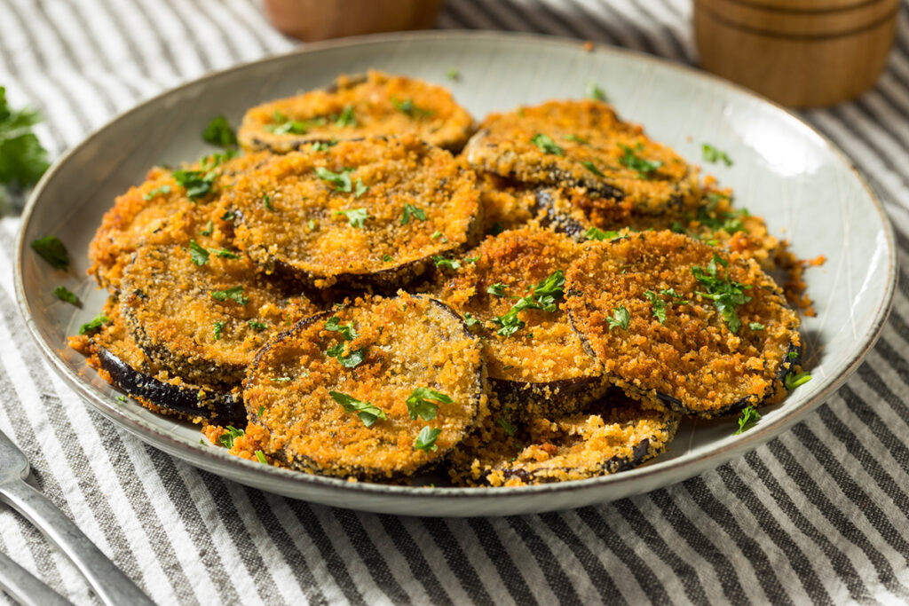 La recette recette rapide et délicieuse pour faire des aubergines gratinées à la chapelure