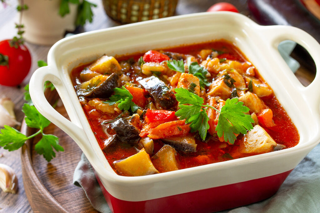 poêlée de courgettes pommes de terre et poivrons