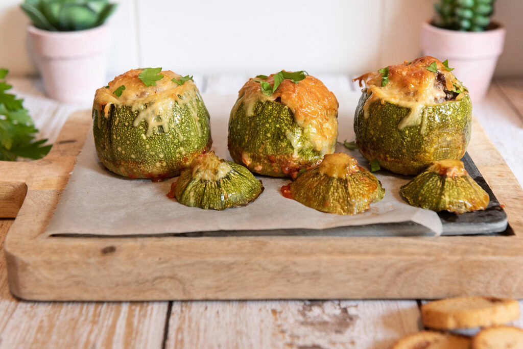 Courgettes rondes farcies