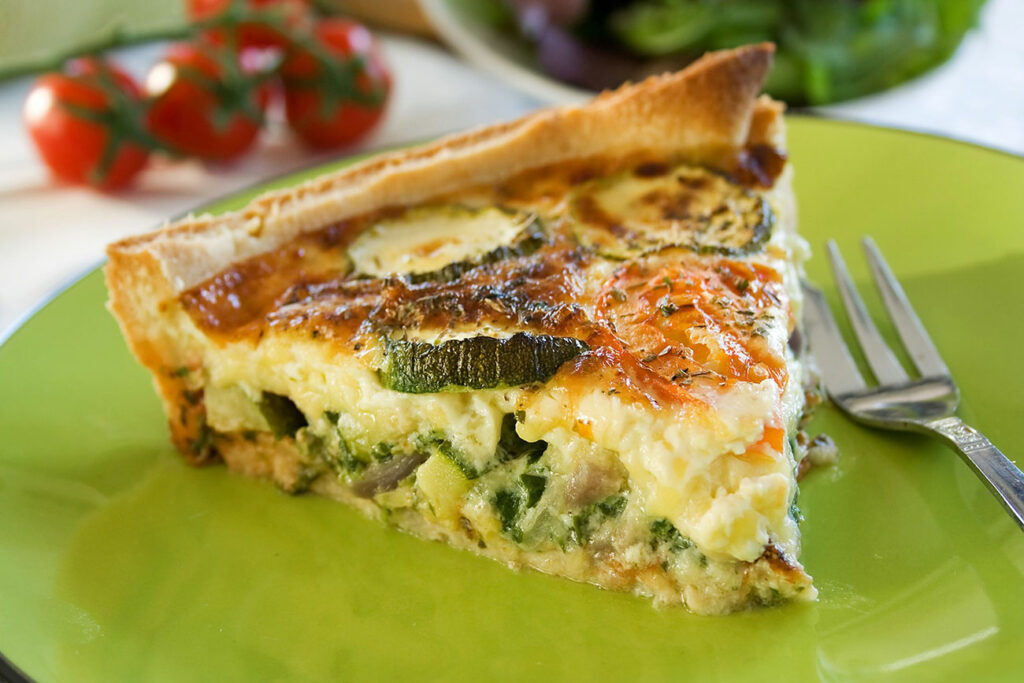 Quiche de courgettes fraîches et thon