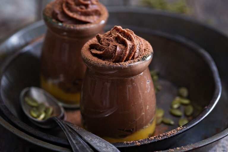Mousse au chocolat et potiron
