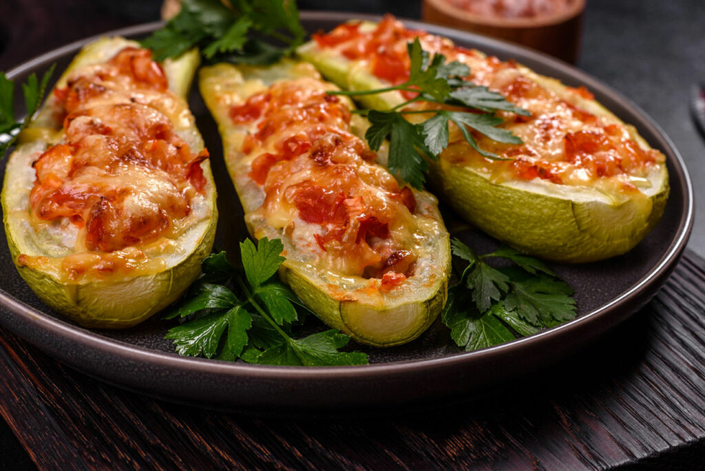 Courgettes farcies à la viande