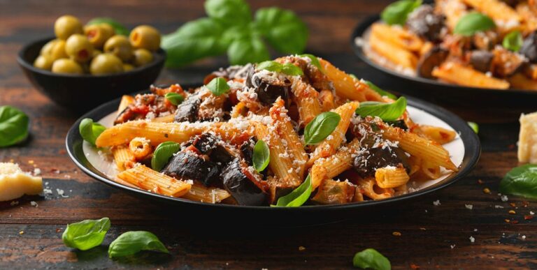 Pâtes à l'aubergine