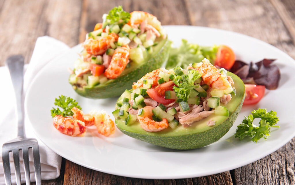 Avocats Farcis au Cocktail de Crevettes