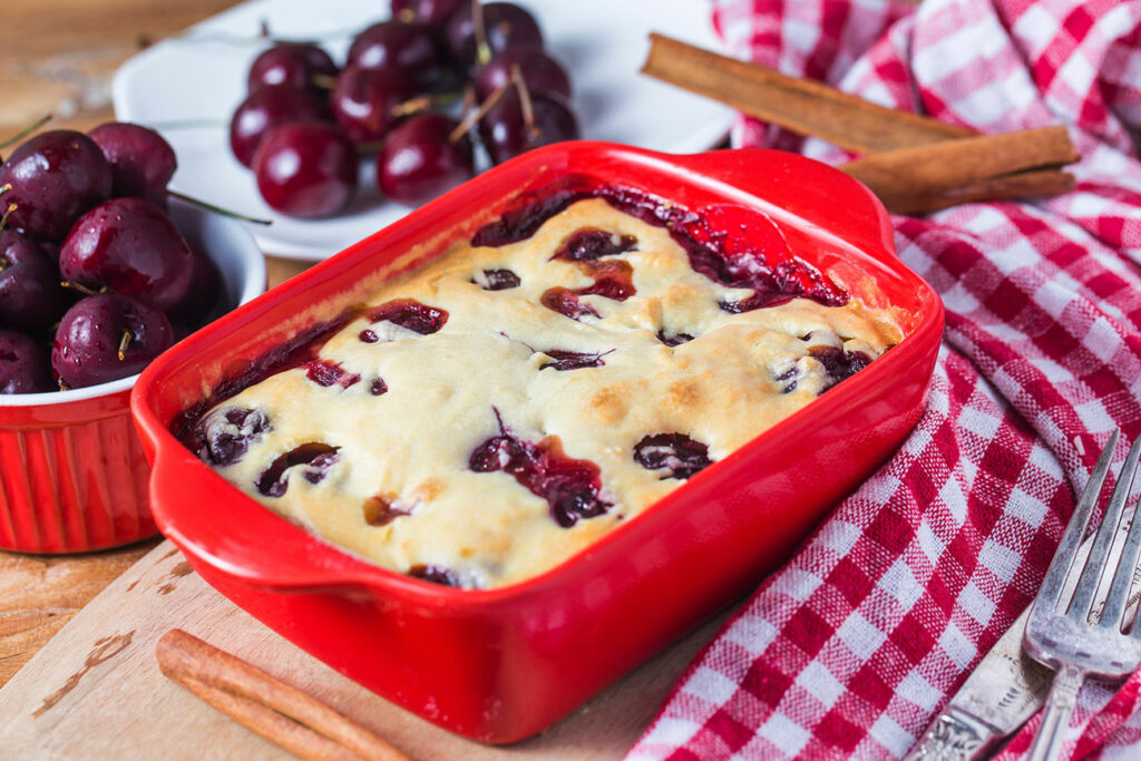 Clafoutis de cerises au fromage blanc 0%