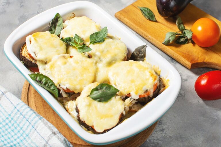 Gratin léger d'aubergines à la mozzarella