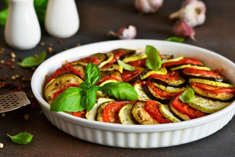 Tian de légumes et mozzarella