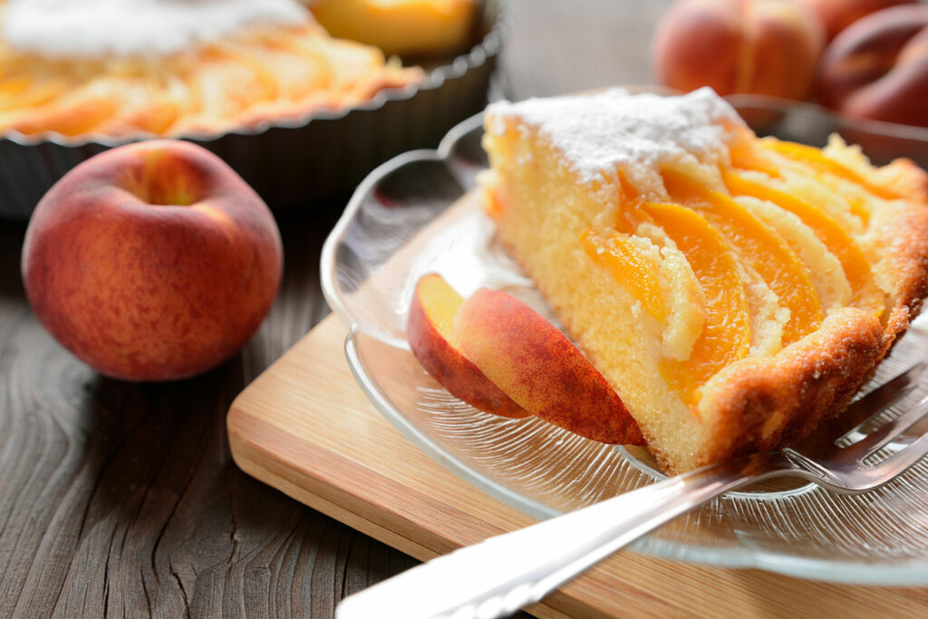 Gâteau aux pêches et yaourt