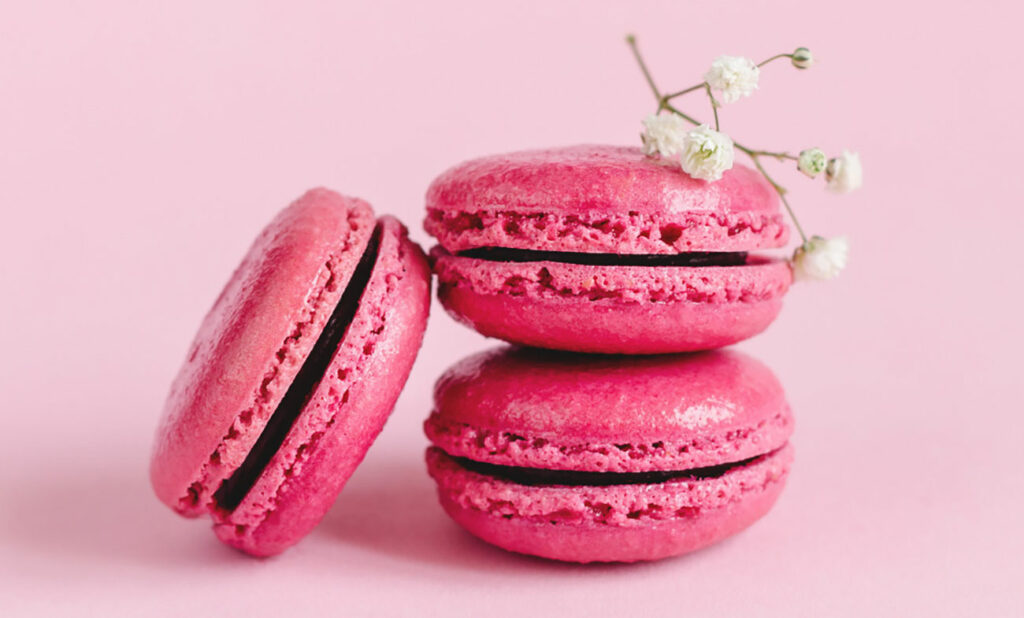Macarons à la fraise