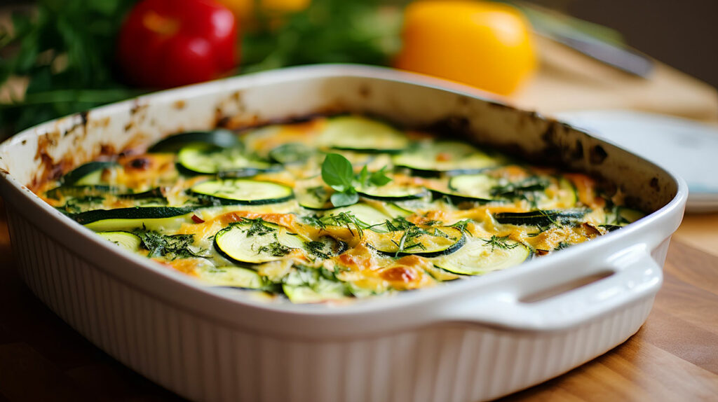 Gratin de courgette au Fromage et Herbes