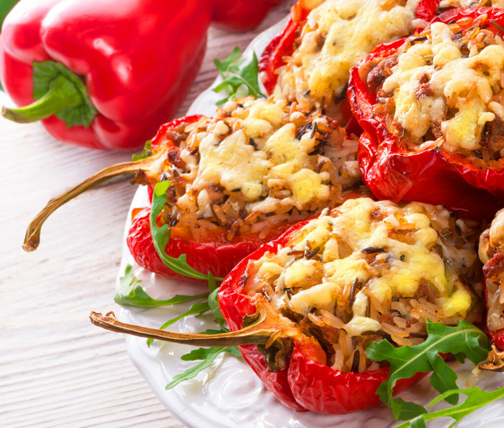 Poivrons farcis à la viande hachée