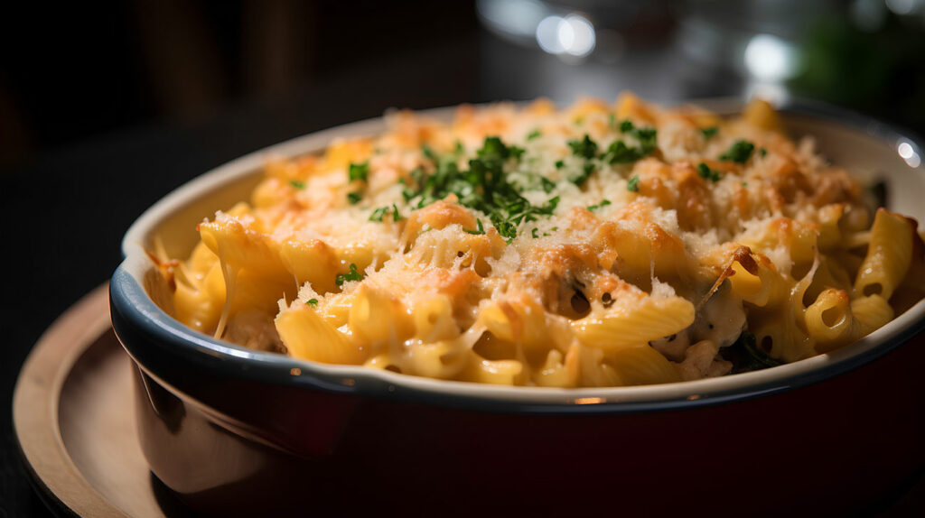 Gratin de Pâtes au Poulet