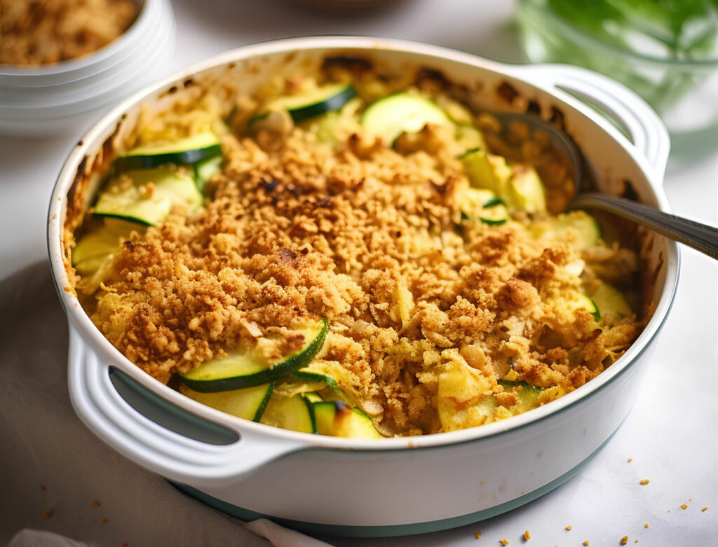crumble courgettes