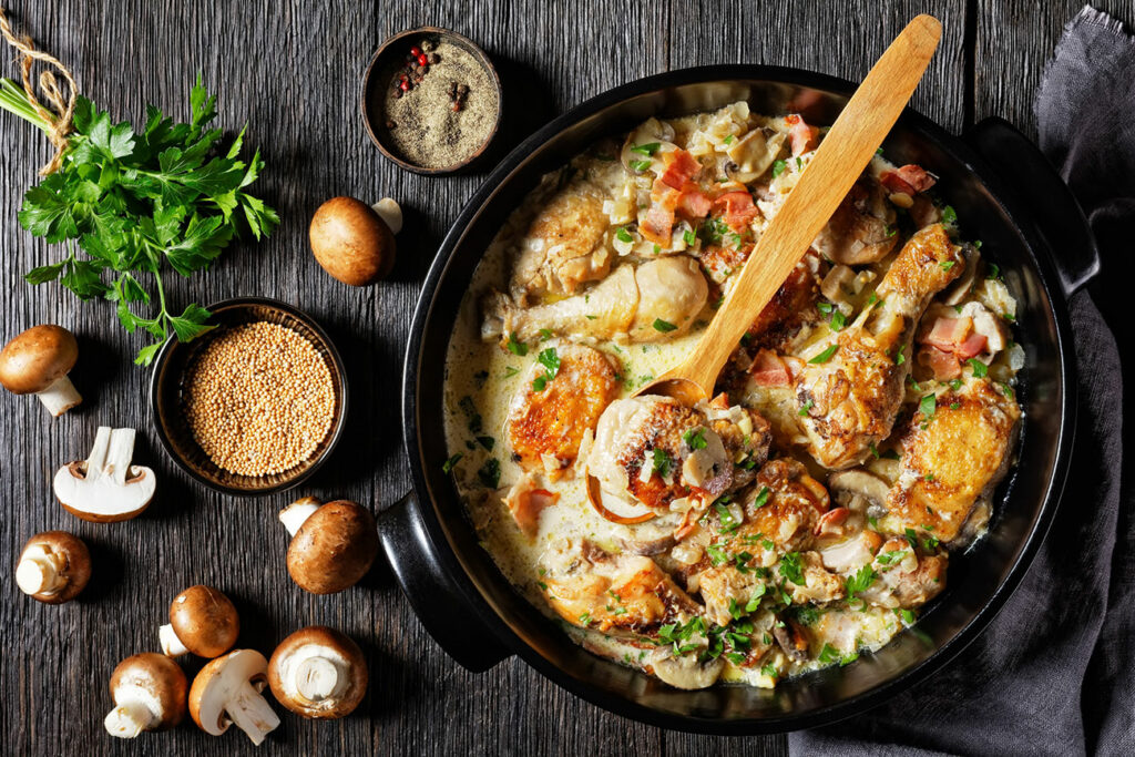 Cuisses de Poulet à la Crème