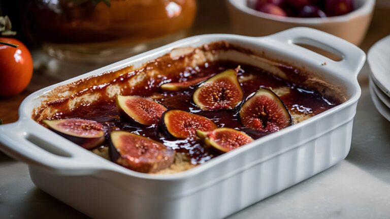 Flan de Fromage Cottage et Figues