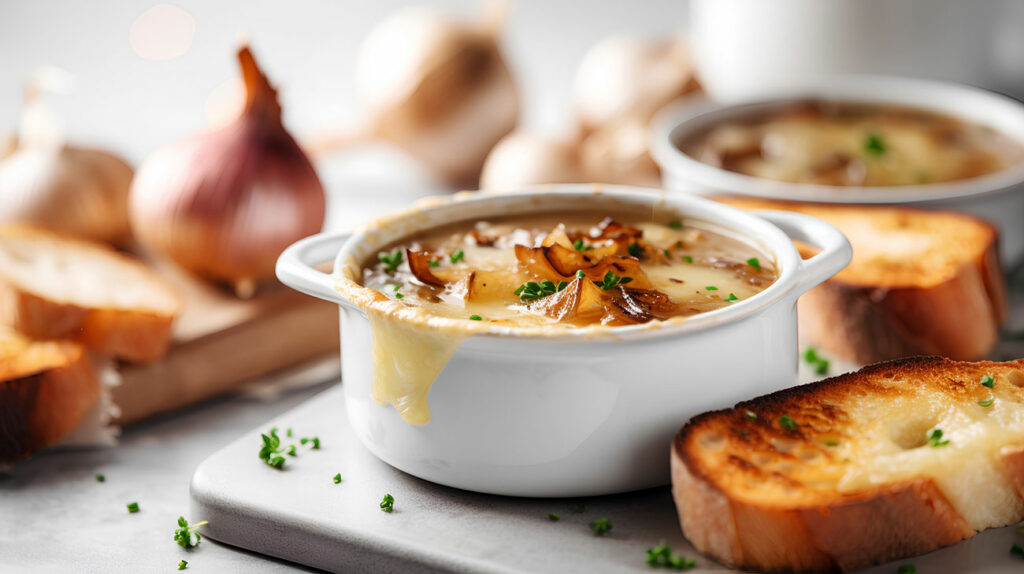 soupe de champignons au fromage à l'ail