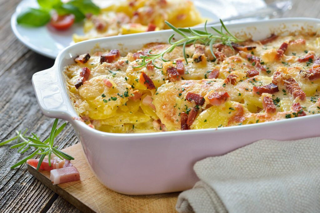 Gratin de Pomme de Terre aux Lardons et Parmesan