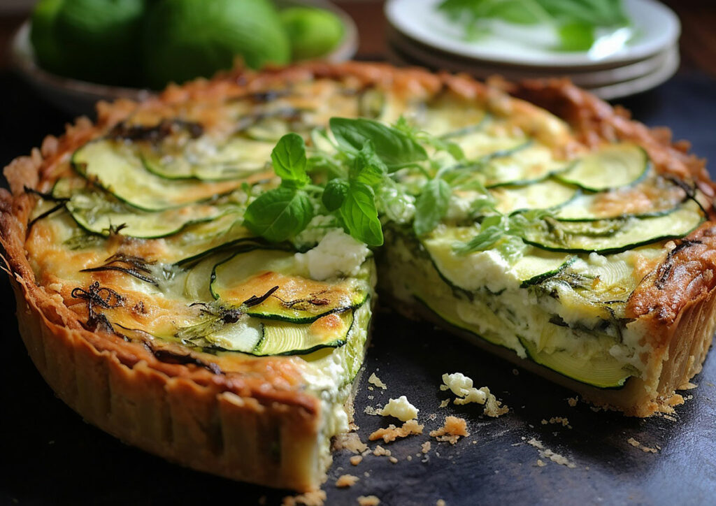 Quiche courgettes et chèvre