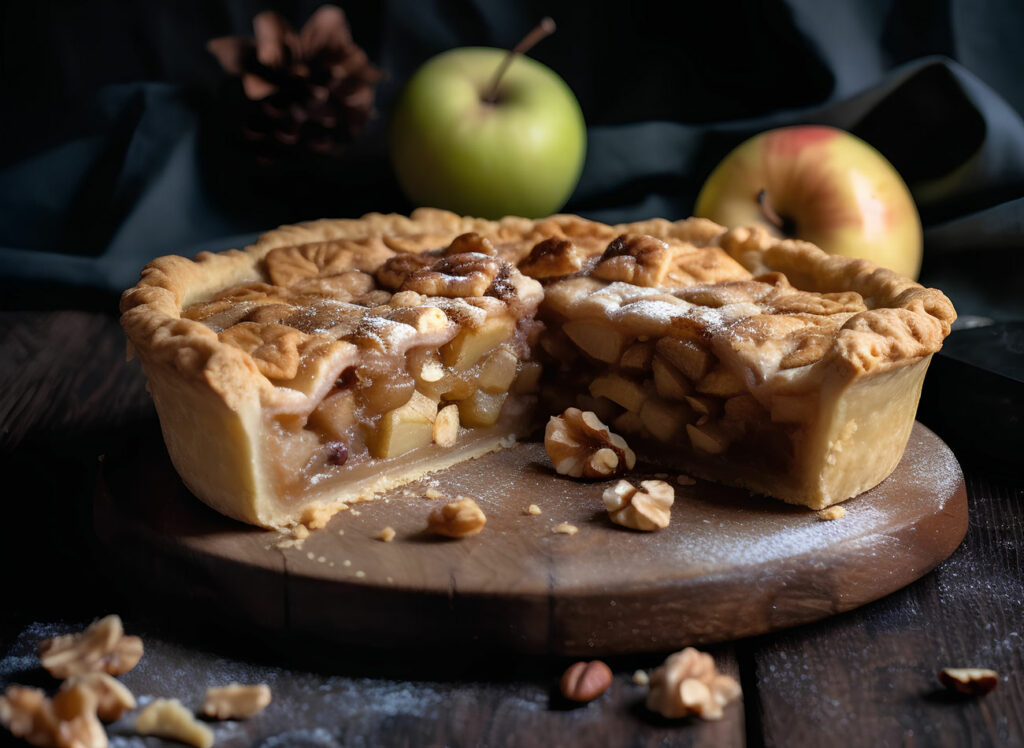 Tarte aux Pommes Miel et Noix