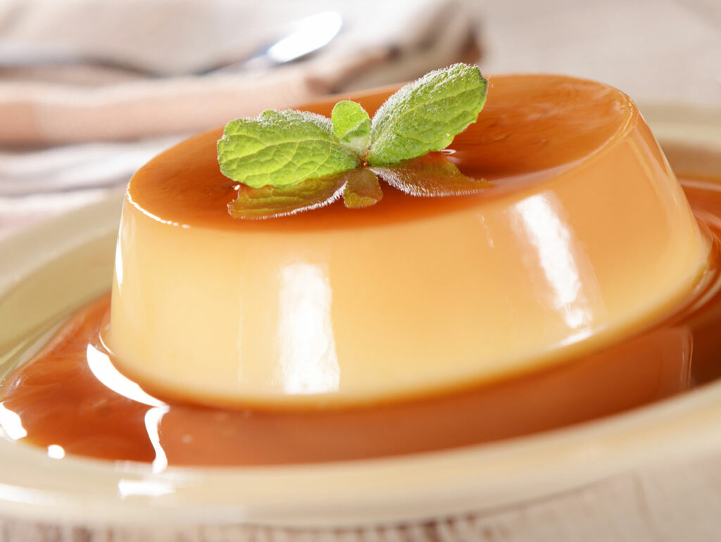 flan aux œufs et caramel