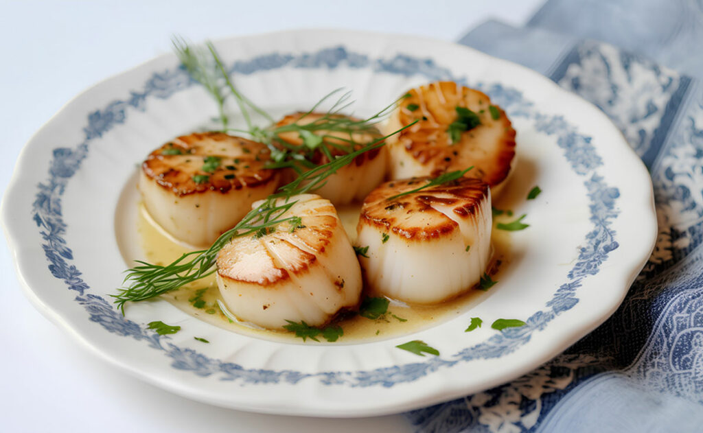 Saint-Jacques Grillés au Citron et à l'Aneth