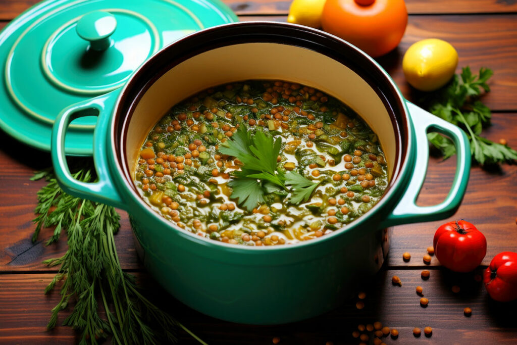Soupe de Lentilles et Épinards