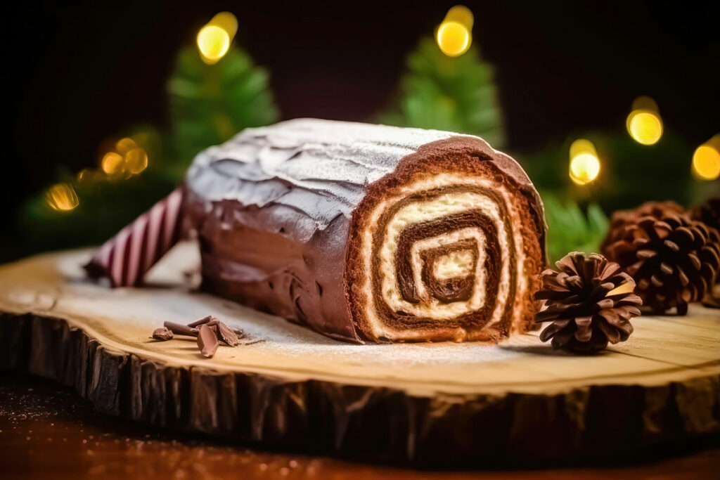 bûche de Noël au fromage blanc avec Thermomix