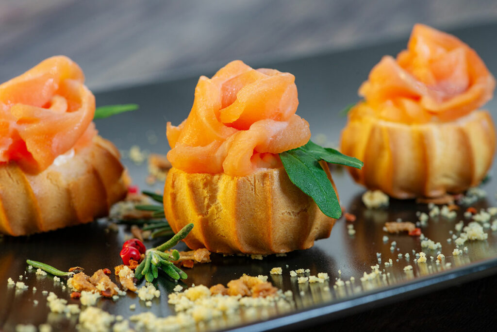profiteroles au saumon