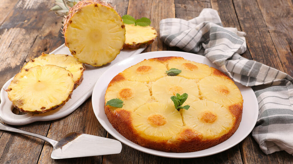 Gâteau Renversé Ananas et noix de coco