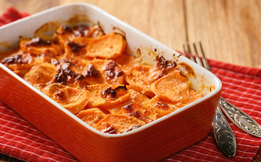 Gratin de Patate Douce et Carotte