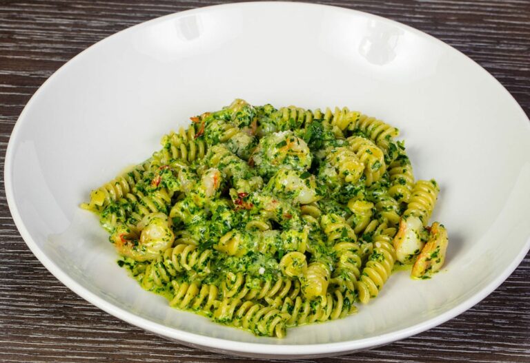 Pâtes à la crème de Brocoli et Crevettes