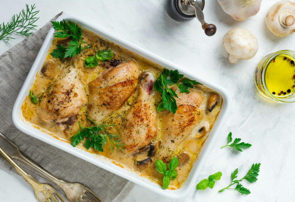 Pilons Poulet Sauce Crème Moutarde