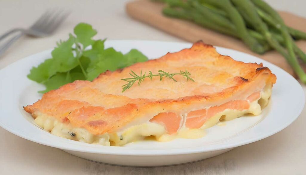 Flan de Saumon et Pâtes