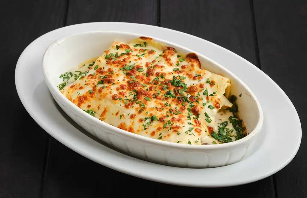 Lasagnes légères de poulet à la sauce carottes