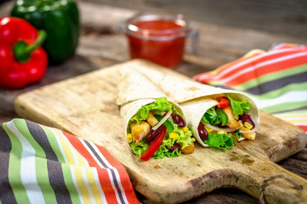 Wraps au Poulet et aux Légumes