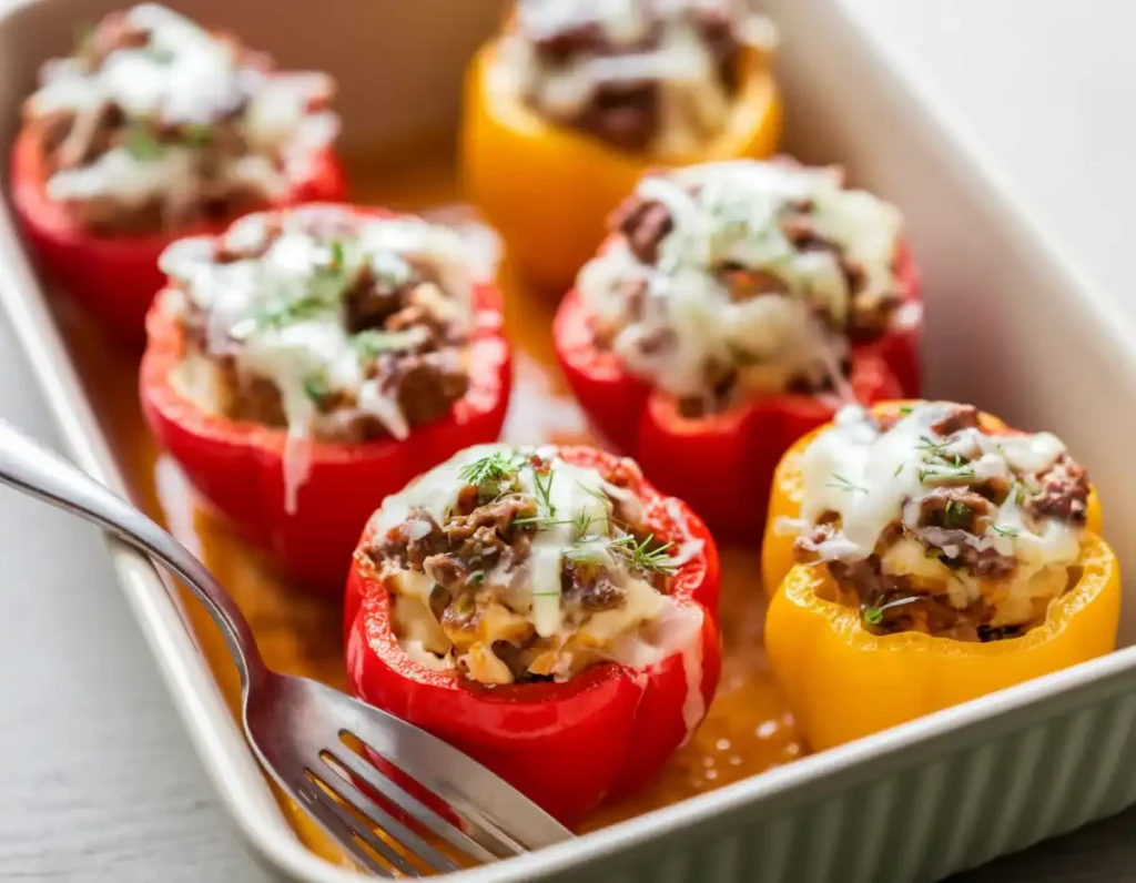 Poivrons Farcis à la Mozzarella et aux Anchois